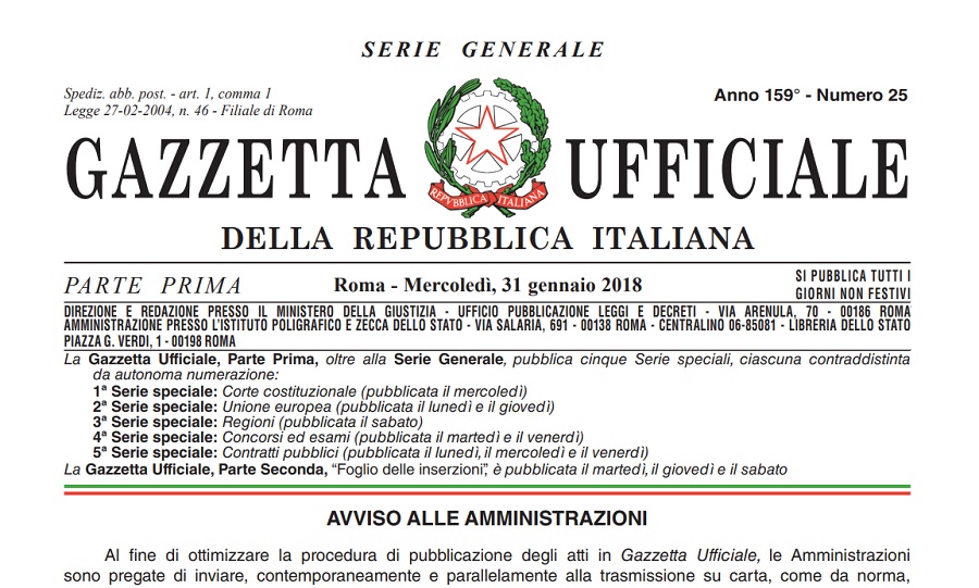 La legge Lorenzin pubblicata in Gazzetta